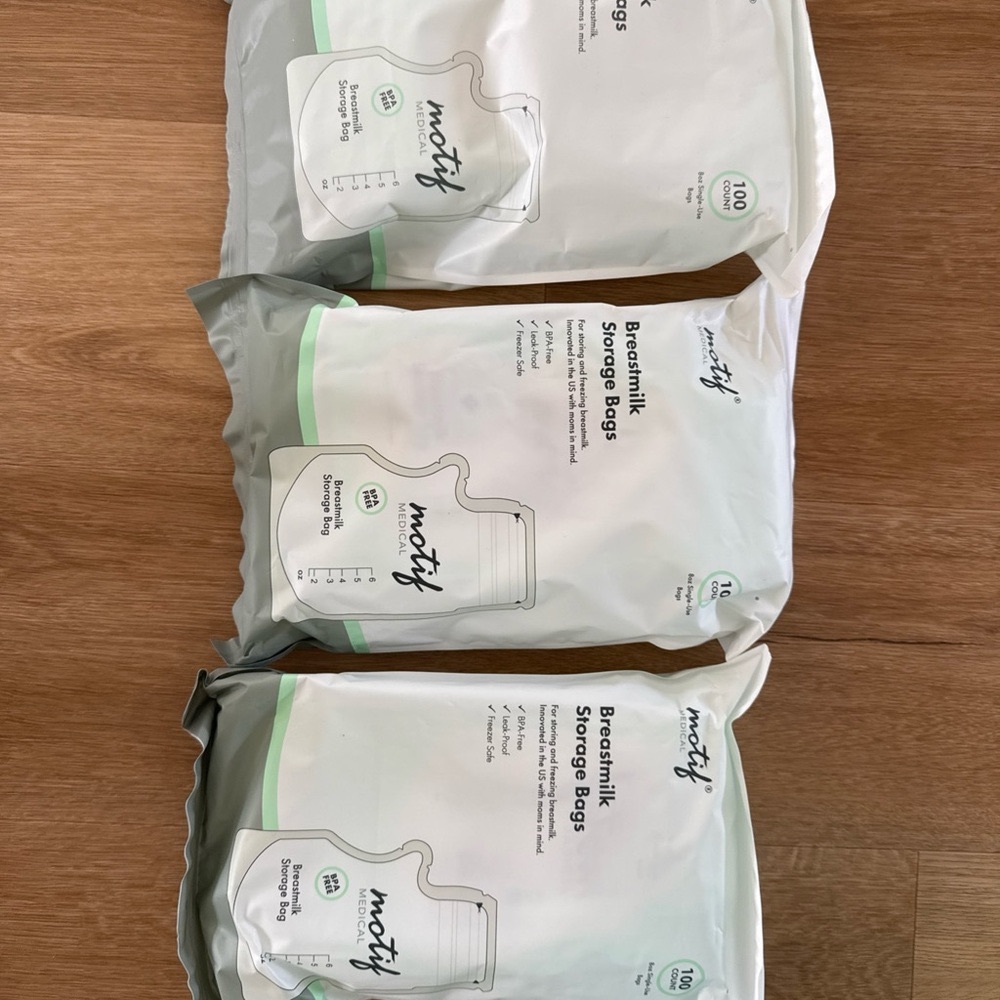 Three Motif Breastmilk Storage Bags 8oz 300 bags